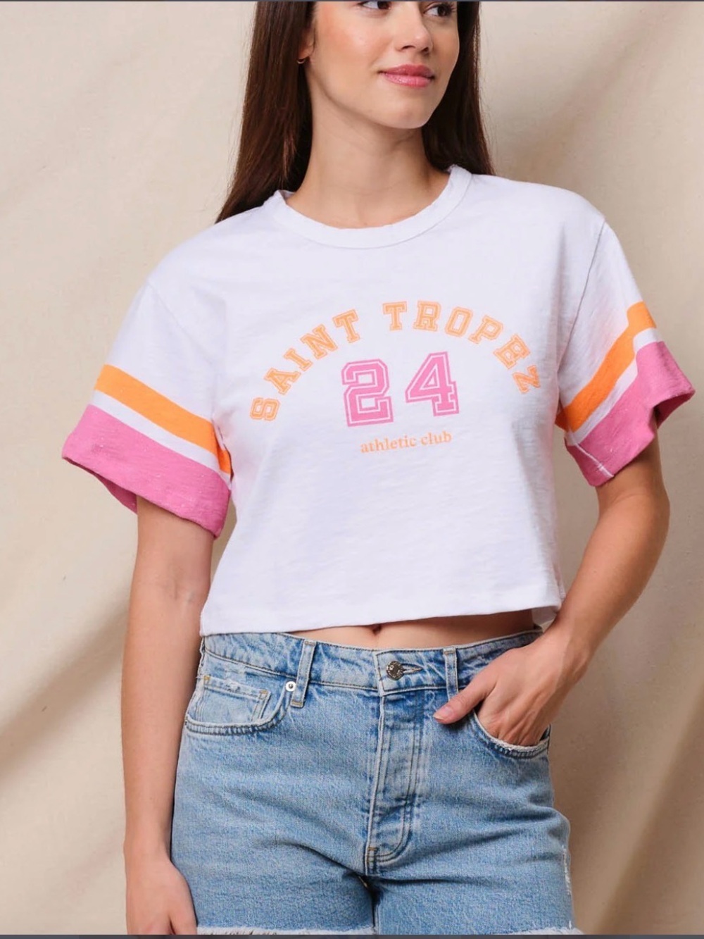 NWT ANTHROPOLOGIE SUNDRY SAINT TROPEZ BOXY SLEEVE BOY TEE IN OPTIC WHITE Medium